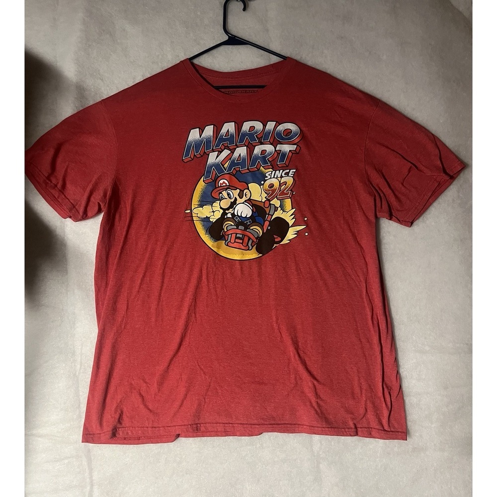 Nintendo Mario Kart Since 1992 Short Sleeve Red Shirt Men's Size 2XL